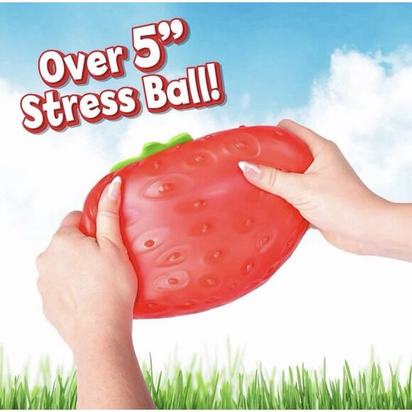 Sunny Days Jumbo Squeezy Strawberry Squishy Toy Stress Relief Sensory Fun - Picture 3 of 5